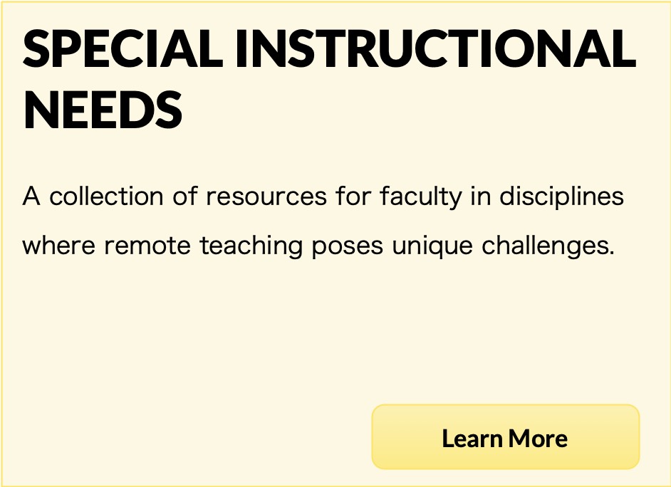 a button to jump to information on special instructional needs